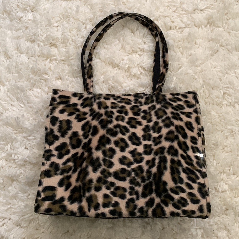 Y2K Fuzzy Leopard Purse